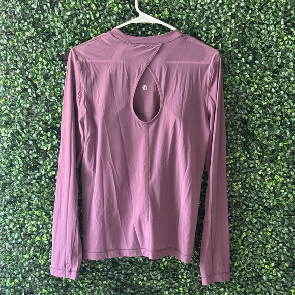 LULULEMON Keyhole Mesh Long-Sleeve Shirt in GRAPE THISTLE - Picture 13 of 16